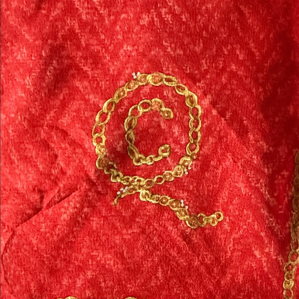 Alexander McQueen Red Skull Patterned Silk Scarf
